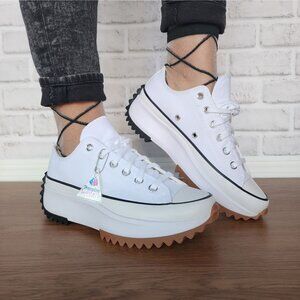 ⭐Converse Run Star Hike Canvas Platform Sz 9 Womens Shoes Sneakers White 168817C